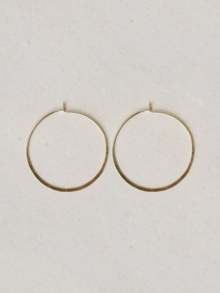 Hand hammered to perfection. These hoops will be your favorites, no matter what size you choose.  14k gold filled, Created and designed in California. Ethically handmade in Indonesi