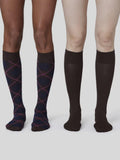 2-pack Franka Check & Solid Knee-Highs