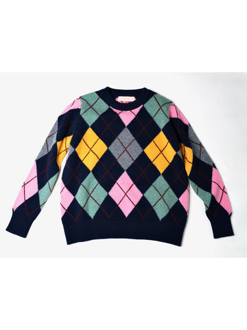 Ava Argyle Crewneck