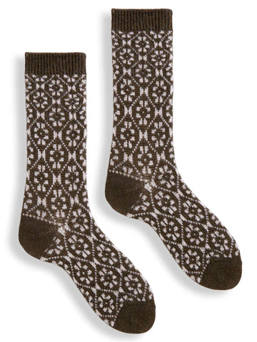 Aster Flower Crew Socks