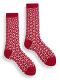 Aster Flower Crew Socks