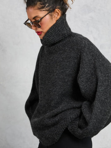 Chunky Hi Neck - Onyx