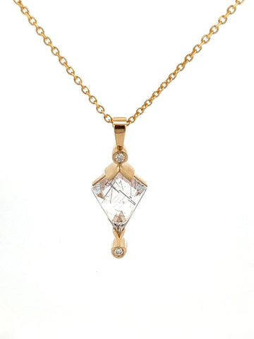 Tourmalinated Quartz & Diamond Kite