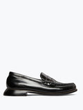Elba Penny Loafer - Black Spazzolato