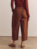 Front Pleated Drawstring Pants