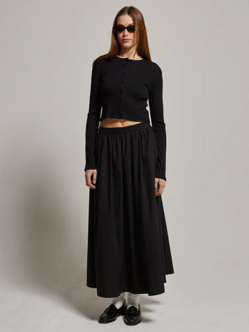 Kate Poplin Skirt Black