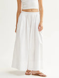 Kate Poplin Skirt White