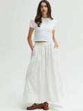 Kate Poplin Skirt White