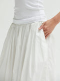 Kate Poplin Skirt White