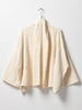 The Kimono Jacket has an oversized boxy fit. Made in LA from Japanese cotton.