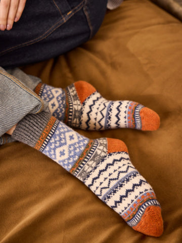 Fairisle Crew Socks