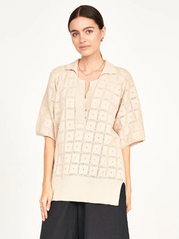 Adelaide Pointelle Knit Top
