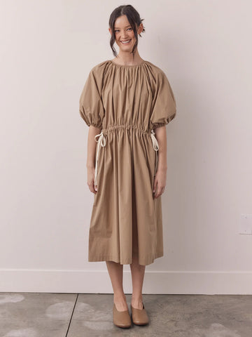 Puff Sleeve Midi Dress