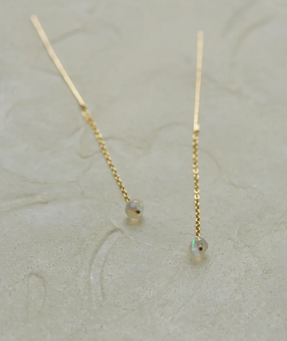14k Gf Opal Chain Threader