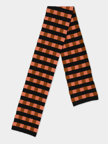 Small Check & Stripe Scarf