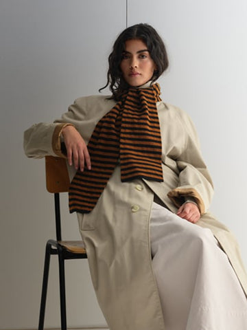 Smooth Narrow Stripe Scarf