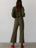 Thermal Crop Stripe Pant