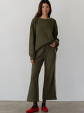 Thermal Crop Stripe Pant