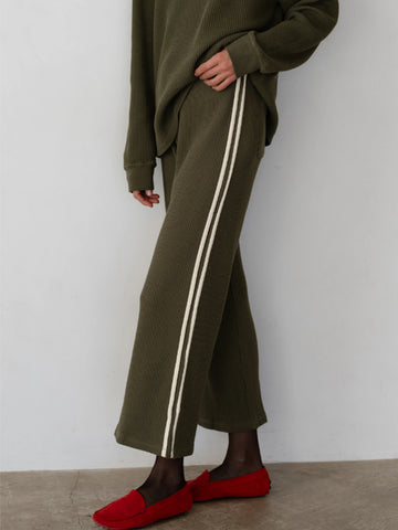 Thermal Crop Stripe Pant