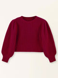 Valmorel Puff Sleeve - Black Cherry