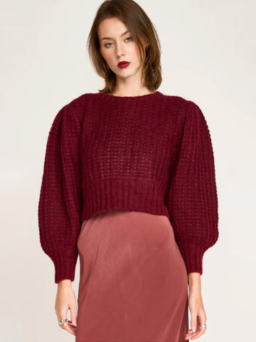 Valmorel Puff Sleeve - Black Cherry