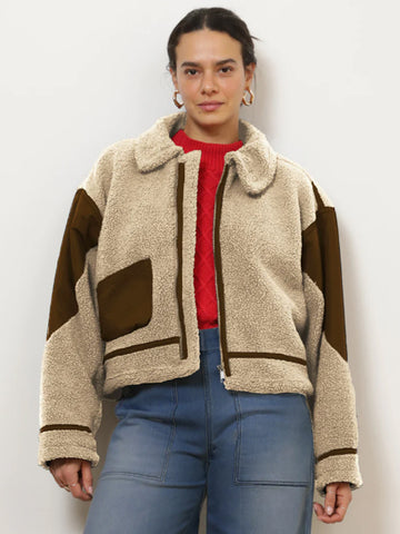 Vanessa Shearling Bomber Jacket