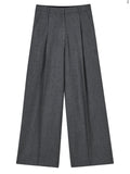 Wool Tucked Pants