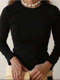 Baby Rib Scallop Long Sleeve