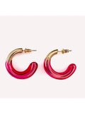 Glazed Hoops Earrings - Gold
