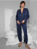 Washable Silk Long Sleeve Pant Set