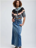 Elisa Denim Maxi Skirt